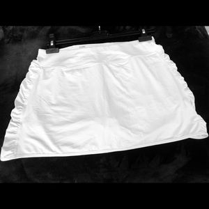 White tennis skirt